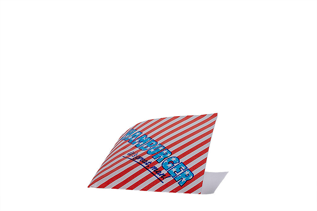 Hamburgertasche, Hamburger-Beutel, bunt bedruckt, 13,5 x 14,5 cm